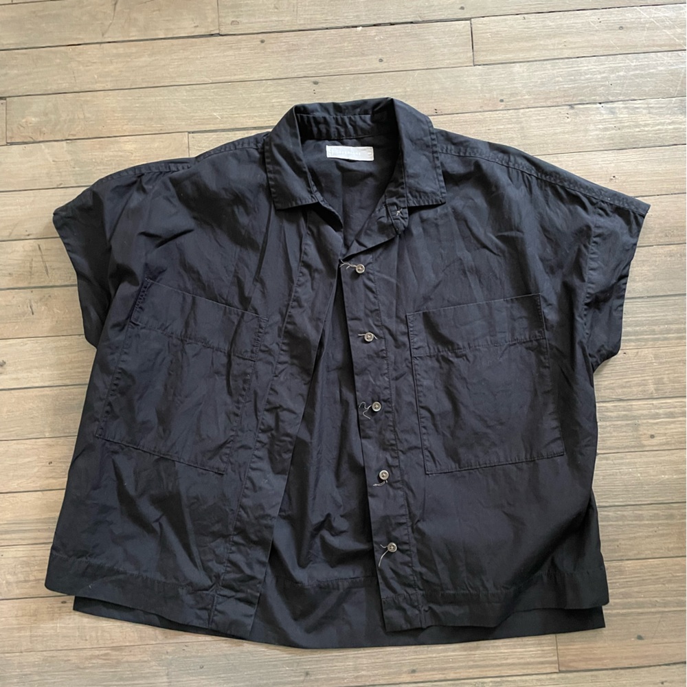 Everlane, Black Button Down, Short Sleeves, Size XS